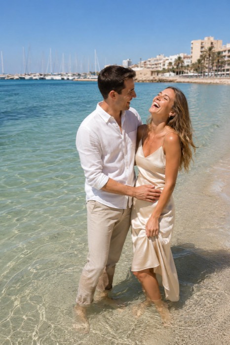 Photo shoot El Arenal Mallorca – holiday photo in warm evening light