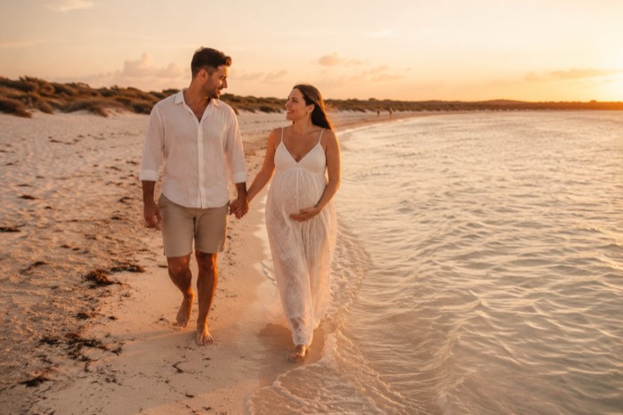 Fotoshooting Es Trenc Mallorca – Urlaubsfoto in der Abendsonne