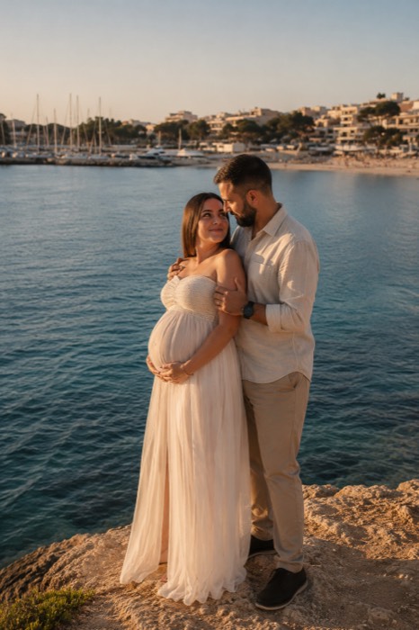 Fotoshooting Porto Cristo Mallorca – Urlaubsfoto beim Sonnenuntergang
