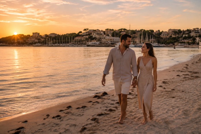 Fotoshooting Porto Cristo Mallorca – Urlaubsfoto beim Sonnenuntergang