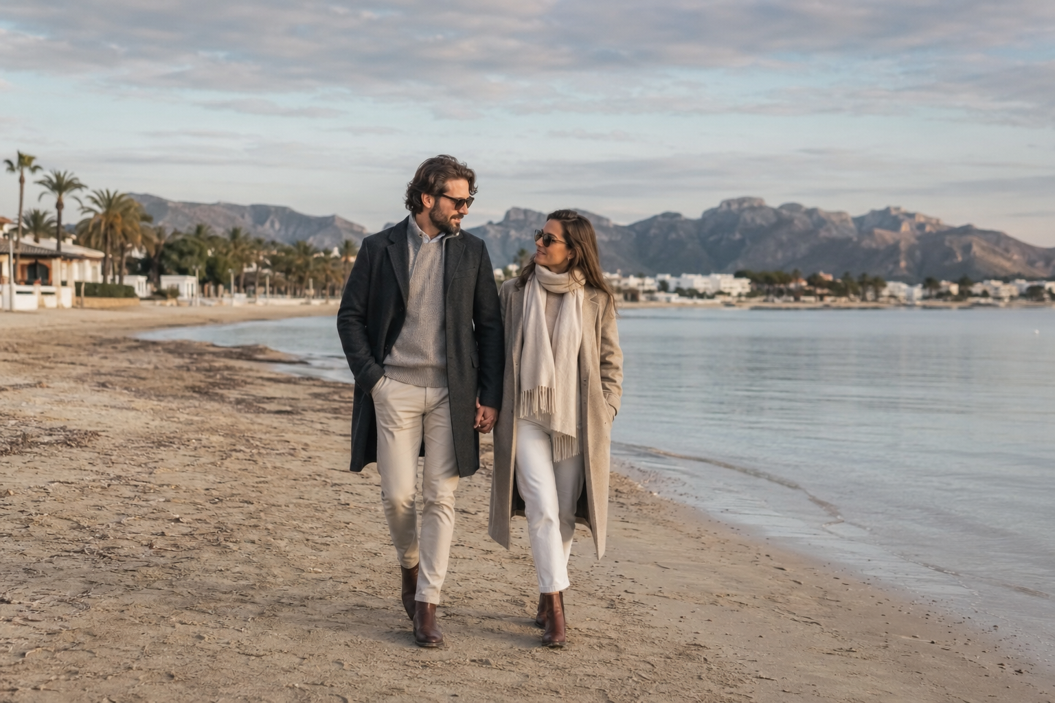 Mallorca Winterlandschaft – weite Strände ohne Touristen im Januar